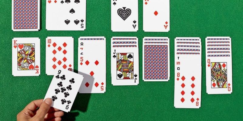 Game bài Solitaire tại 1xbet có giao diện rõ ràng