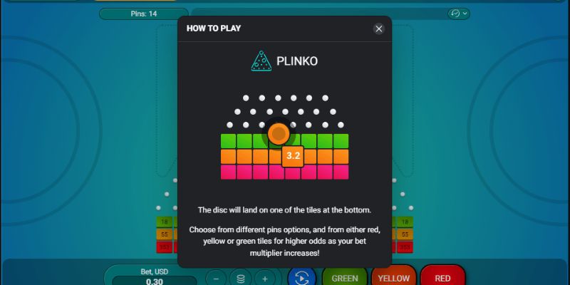 Game plinko tại 1xbet tích hợp chế độ chơi tự động